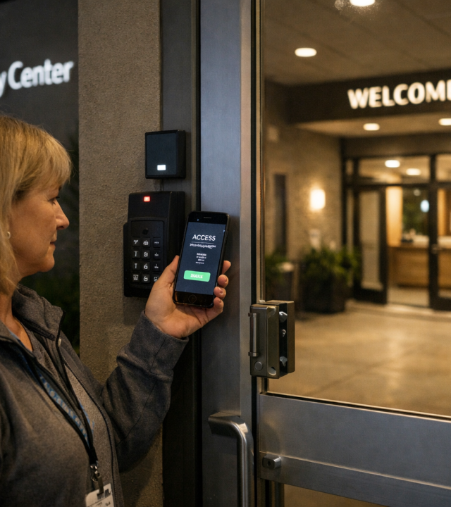 Secure school entrance